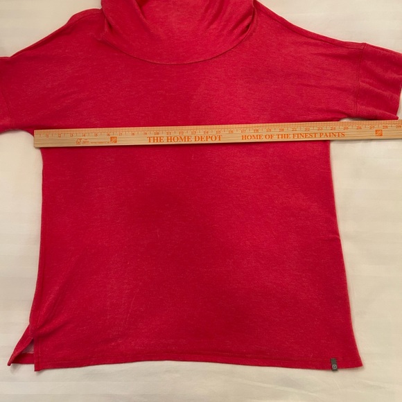 T by Talbots Cowl Neck Short Sleeve Coral Tunic 1X - Picture 5 of 10